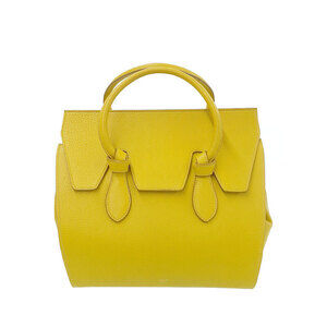 Celine Tie Knot Tote Bag grained calfskin leather Black